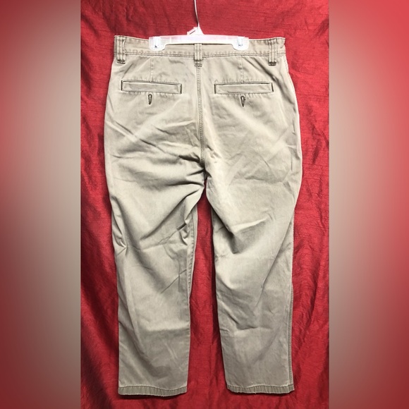 L.L. Bean mens cream grey Canvas pants - Picture 3 of 8